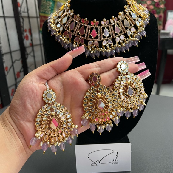 Salwar Kameez Jewelry - NEW SHEESHA COLLECTION- Necklace Earring & Tikka